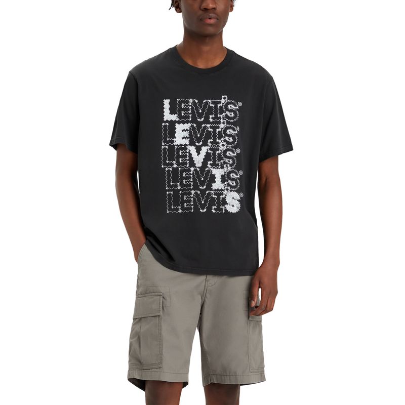 LEVIS - Polera Hombre Relaxed Fit Gráfica Negro Levis