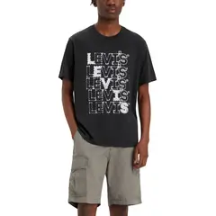 LEVIS - Polera Hombre Relaxed Fit Gráfica Negro