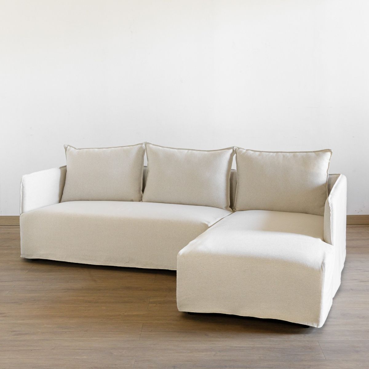 AMOBLE - Sofa Seccional Carim Derecho Beige Amoblé