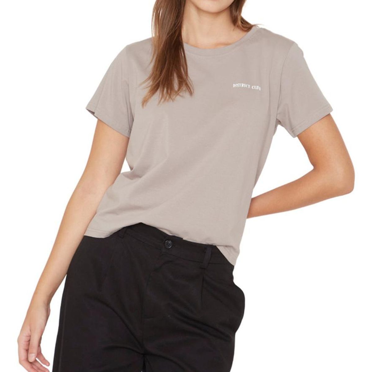 JACINTA TIENDA - Polera The district gris Jacinta Tienda