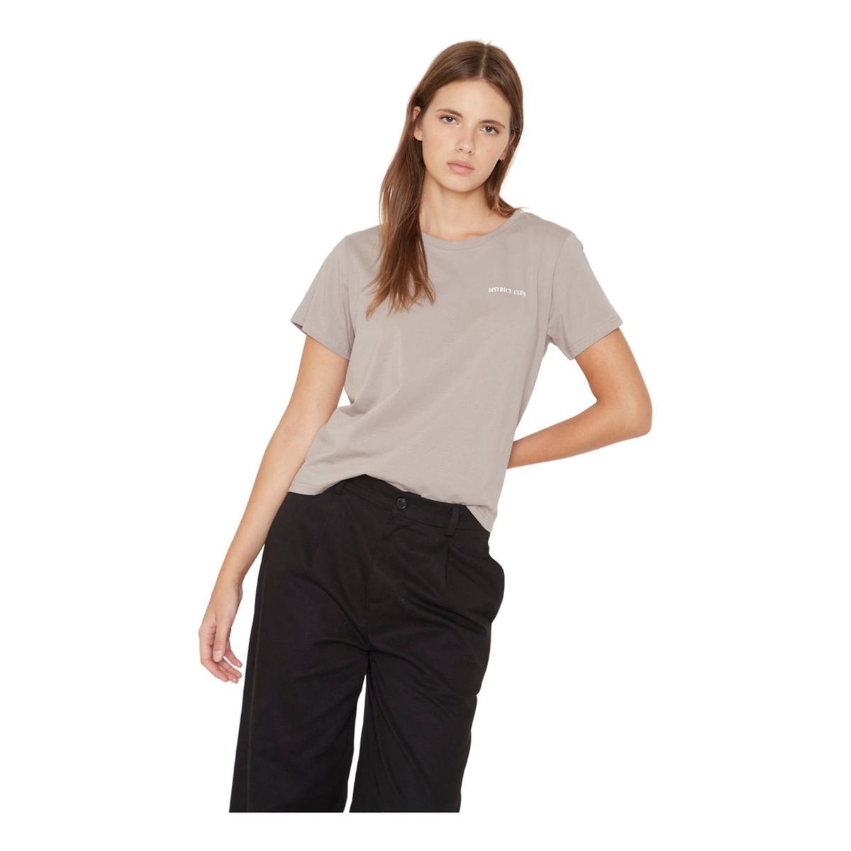 JACINTA TIENDA - Polera The district gris Jacinta Tienda