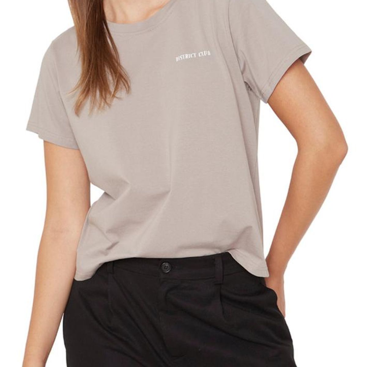 JACINTA TIENDA - Polera The district gris Jacinta Tienda