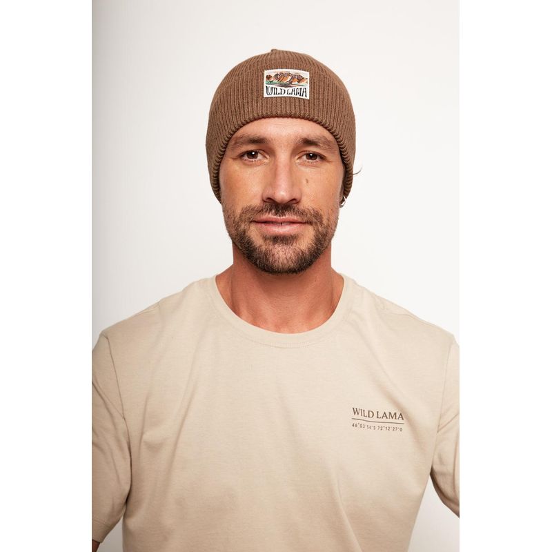 WILD LAMA - Gorro Greg Fibras Naturales Café Wild Lama