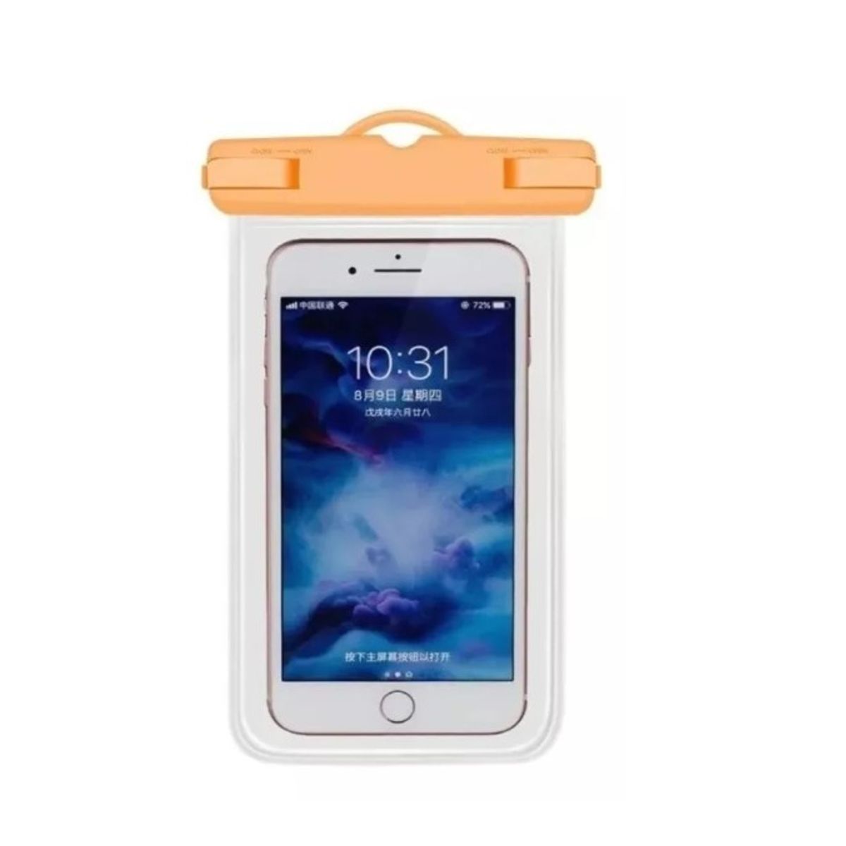 GENERICO - Funda Protectora Celular Impermeable Sumergible Carcasa Naranja