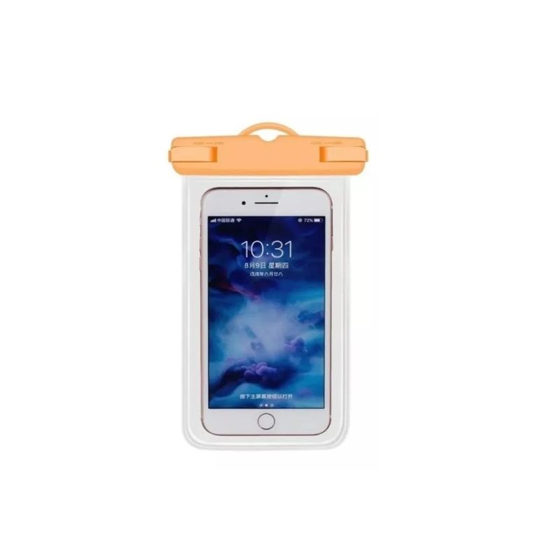 GENERICO - Funda Protectora Celular Impermeable Sumergible Carcasa Naranja