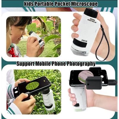 Imagen 2 del producto Microscopio Lupa De Bolsillo Luz Led 60x