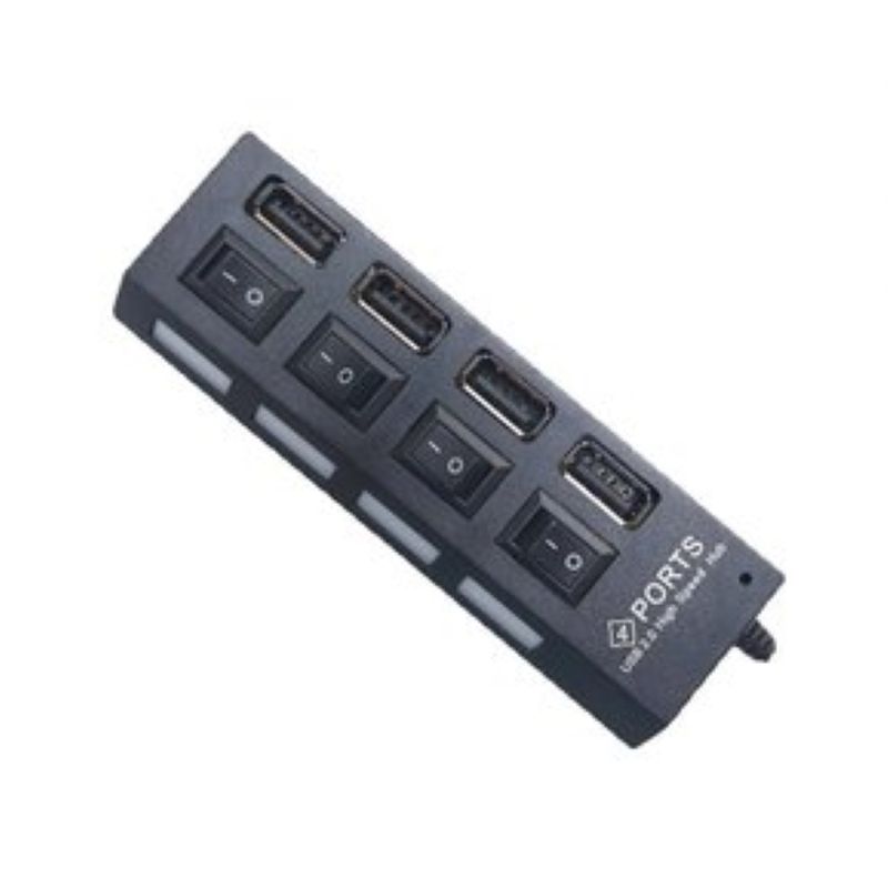 GENERICO - Splitter Alargador Usb X4 Negro