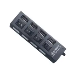 GENERICO - Splitter Alargador Usb X4 Negro