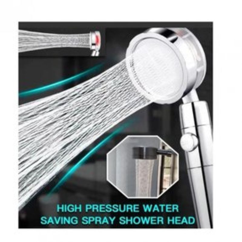GENERICO - Eco Ducha Cabezal Ducha Telefono Turbina Aumenta Presion Plata