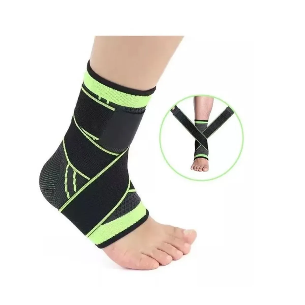 GENERICO - Par De Tobillera De Compresión Ajustable Ideal Futbol