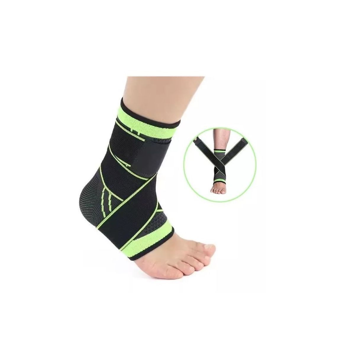 GENERICO - Par De Tobillera De Compresión Ajustable Ideal Futbol