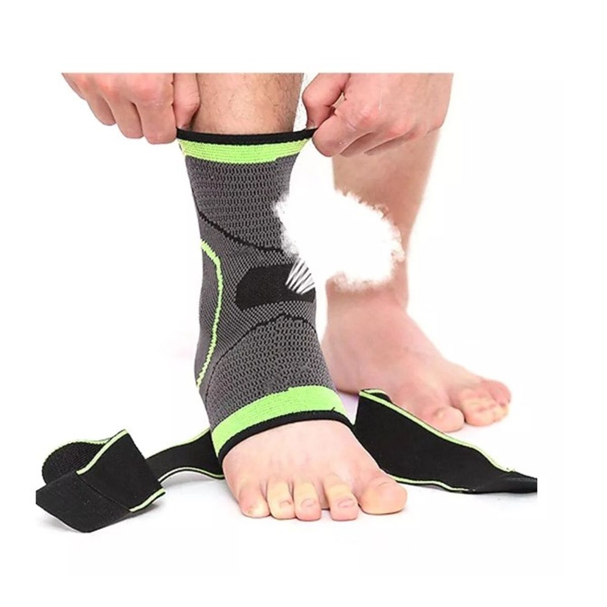 GENERICO - Par De Tobillera De Compresión Ajustable Ideal Futbol