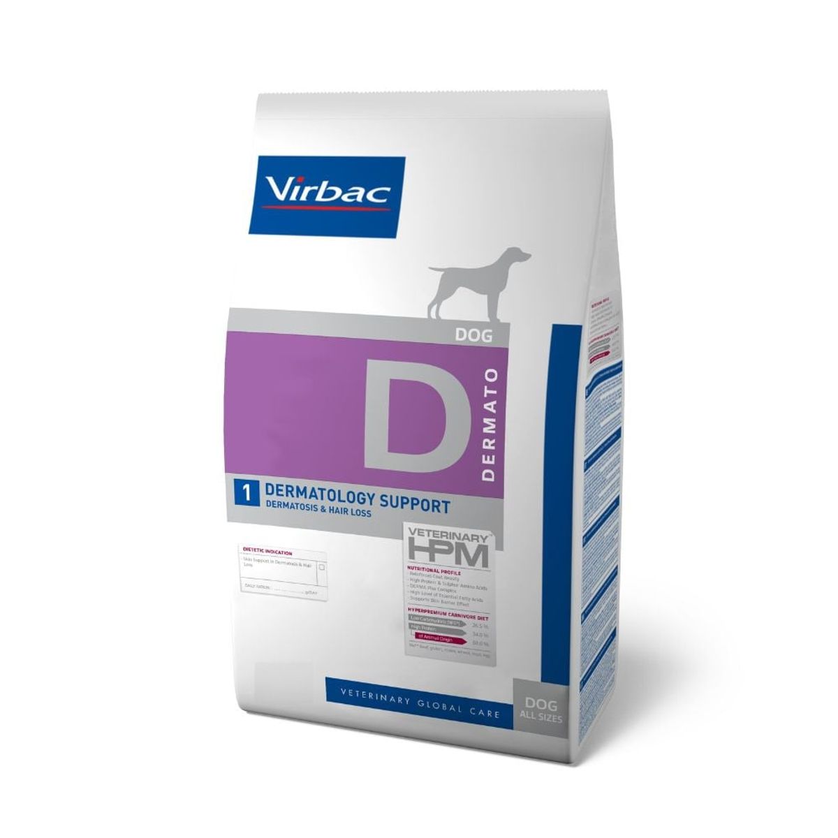 VIRBAC - HPM Virbac Dog  Dermatology Support 12 kg
