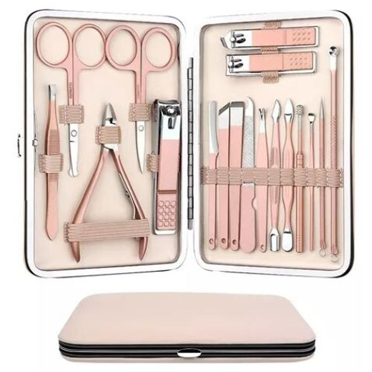 GENERICO - Set 18 Juego Manicura Acero Inoxidable Aseo Profesional