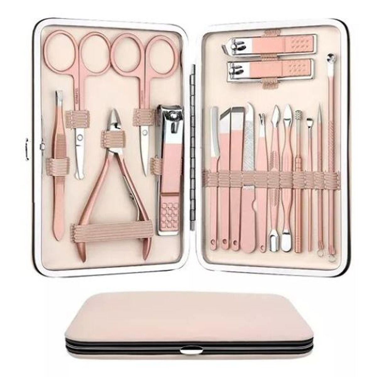 GENERICO - Set 18 Juego Manicura Acero Inoxidable Aseo Profesional