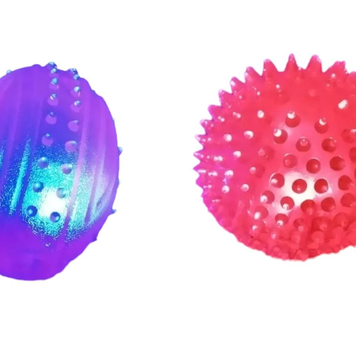 GENERICO - 2 Pelotas Con Sonido Y Luz Led Para Perros Y Gatos, Mascotas