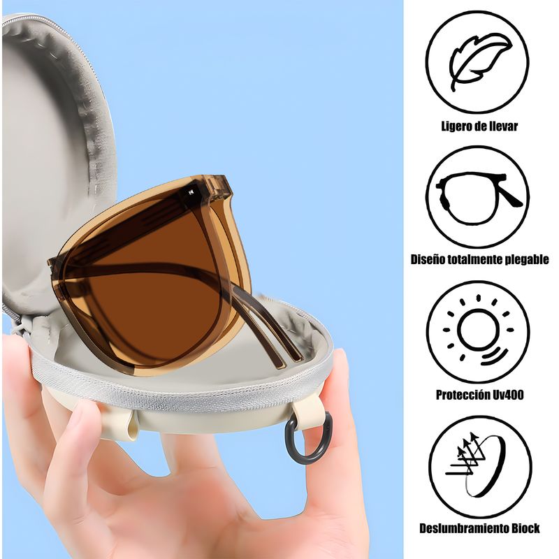 AIZO - Anteojos Sol Lentes Gafas Polarizado Plegable Multicolor