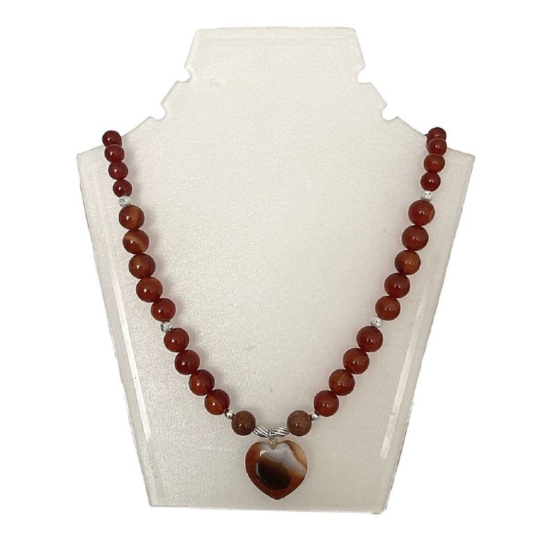 TAETHAI - Collar de plata 925 con Piedra Cornalina