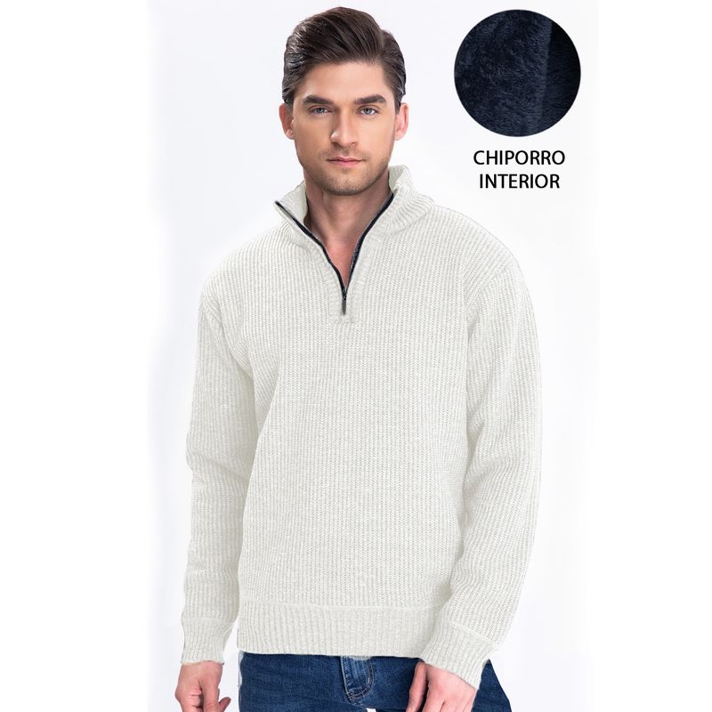 JM - Sweater Chaleco Térmico Forrado Chiporro Mezcla Lana Hombre