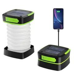 AIZO - Verde Lampara Linterna De Camping Led Solar Usb Recargable