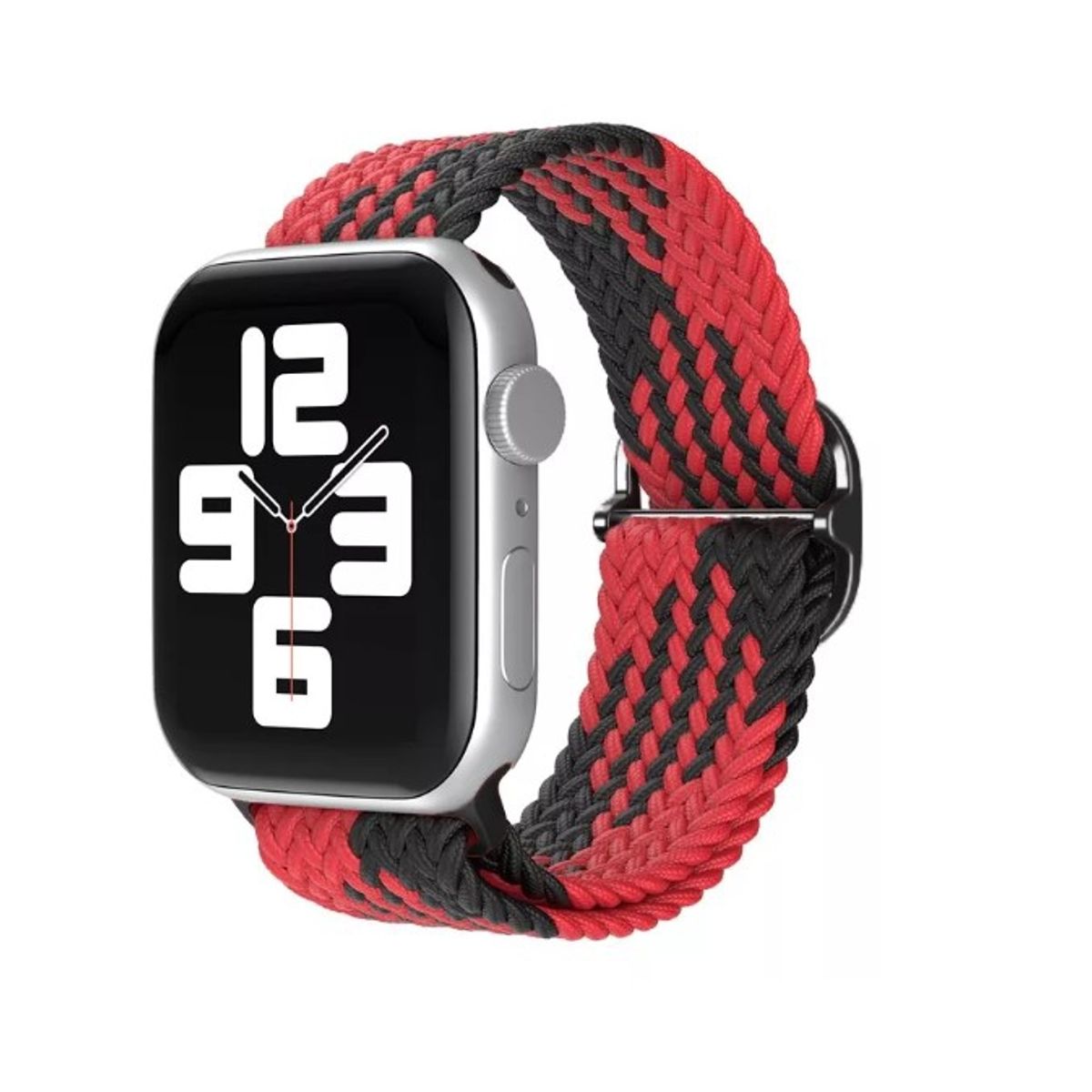 GENERICO - Trenzada Loop Correa Para Apple Watch Correa Rojo y negro 38 - 41mm