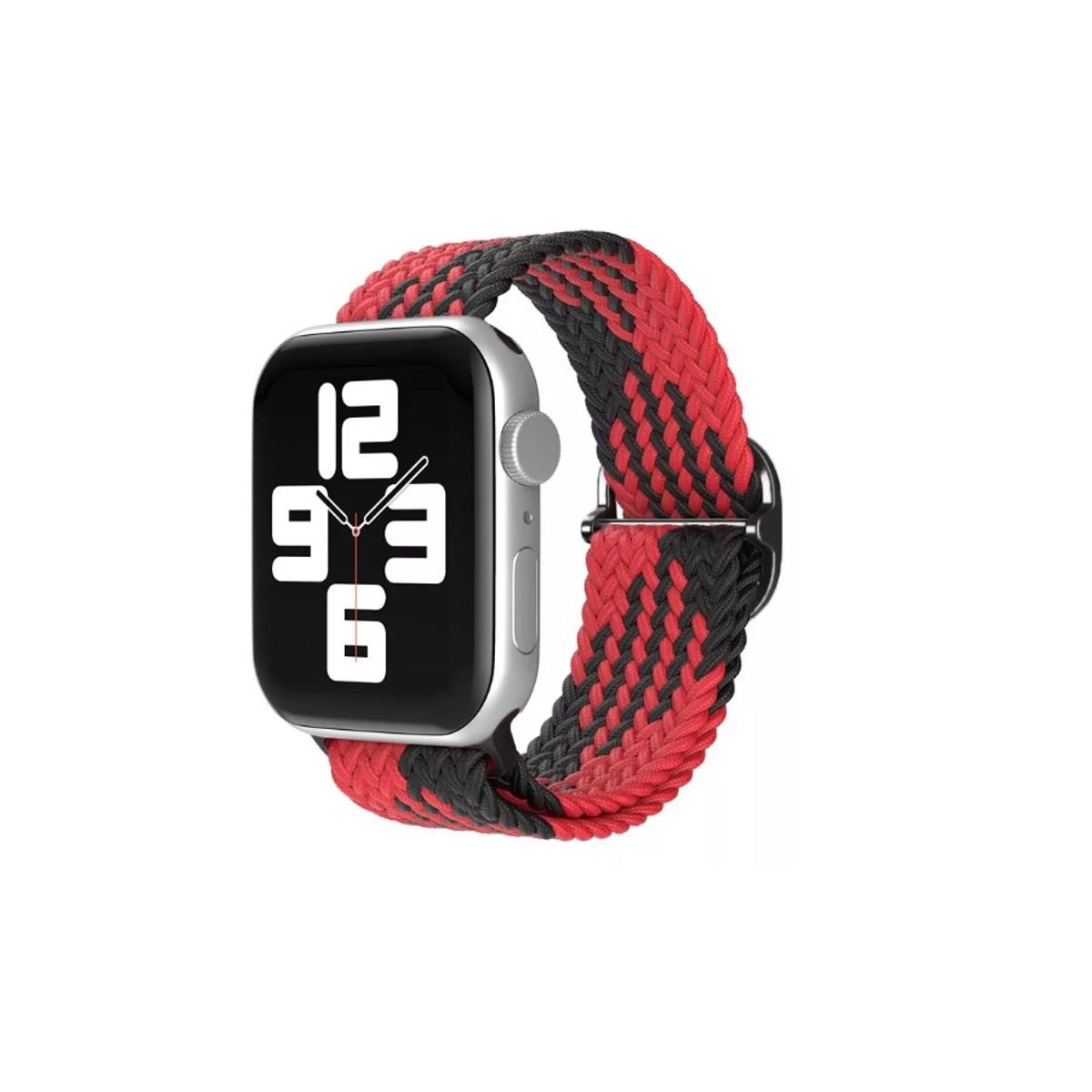 GENERICO - Trenzada Loop Correa Para Apple Watch Correa Rojo y negro 38 - 41mm