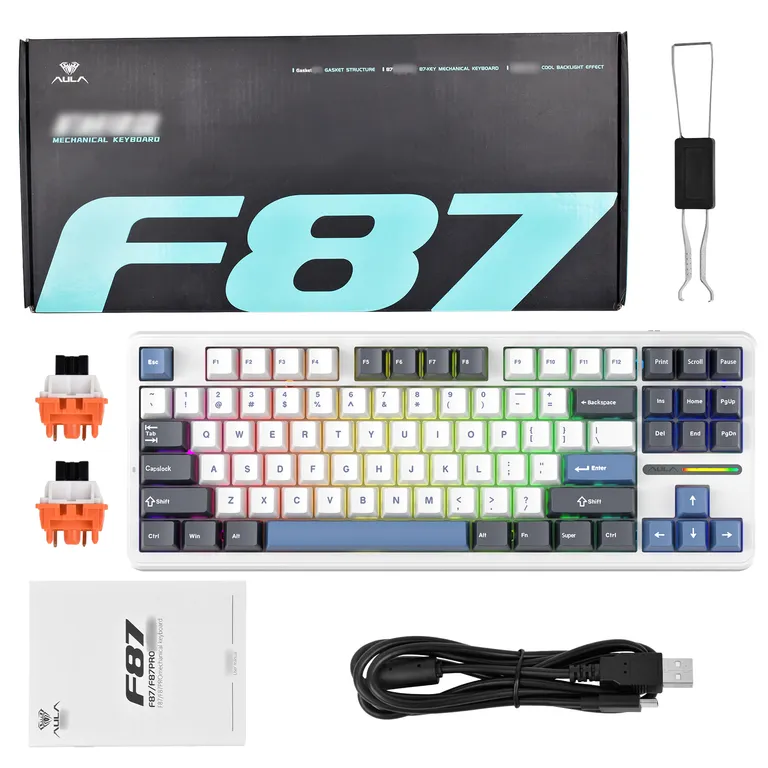 "Teclado Mecánico F87 Gamer estructura de Gasket"