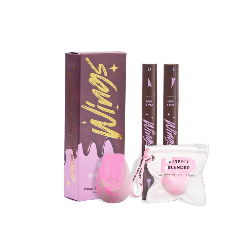 BRAVER BEAUTY - Delineador Cat Eye Cafe Chocolate Mini + esponja maquillaje