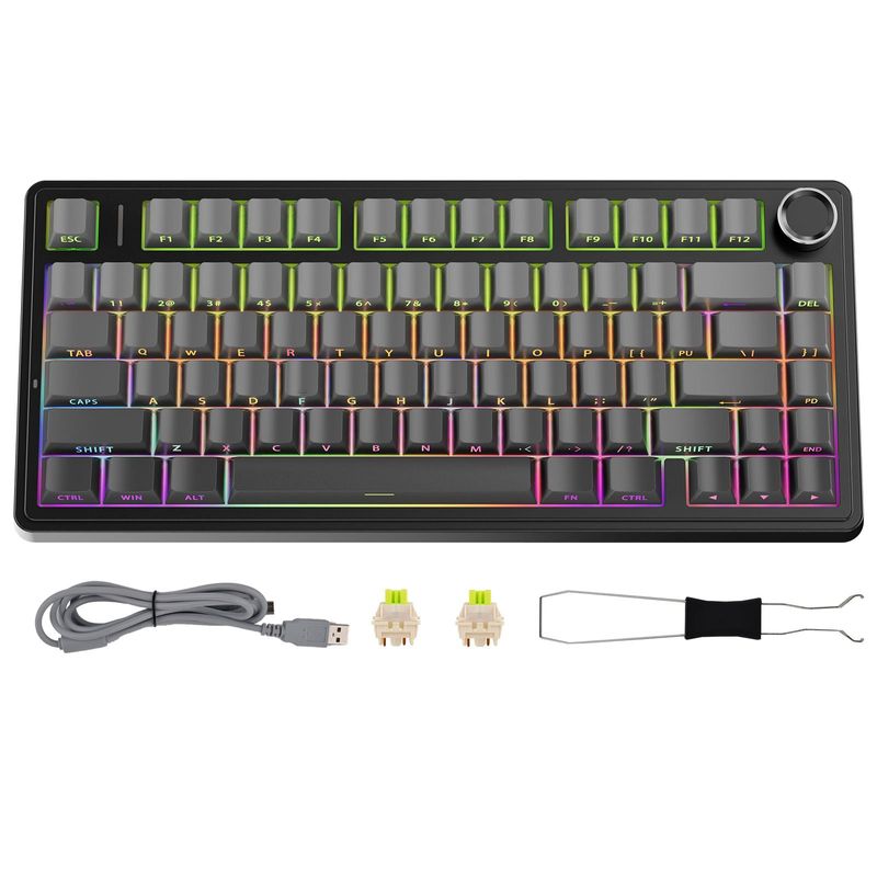 AIZO - Teclado Mecánico F75 Gamer estructura de Gasket