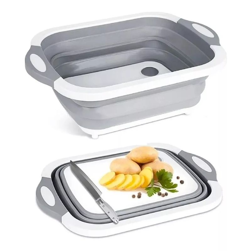 GENERICO - Tabla De Corte Tablas Plegable Organizador De Cocina Cesta