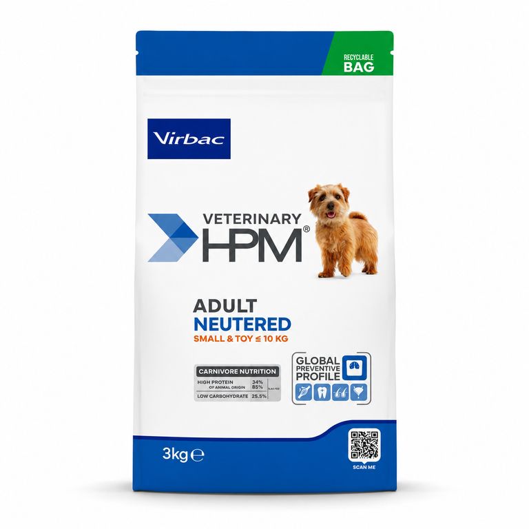 HPM Adult Neutered Dog Small & Toy 3 Kg - Alimento para Perros Esterilizados Pequenos