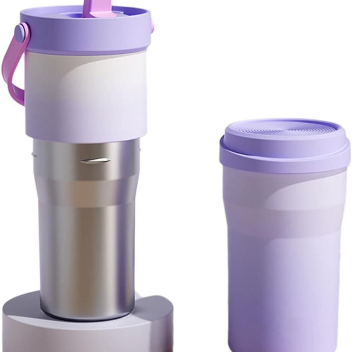 AIZO - AIZO Taza Café 650+450ml 316 Doble Boca  Púrpura