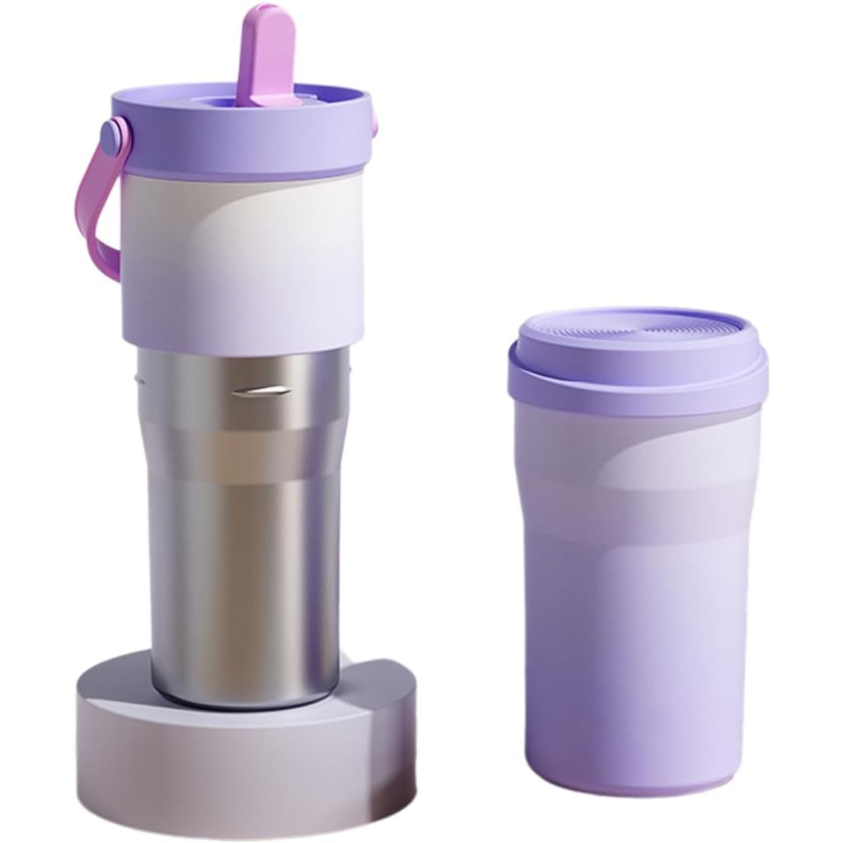 AIZO - AIZO Taza Café 650+450ml 316 Doble Boca  Púrpura