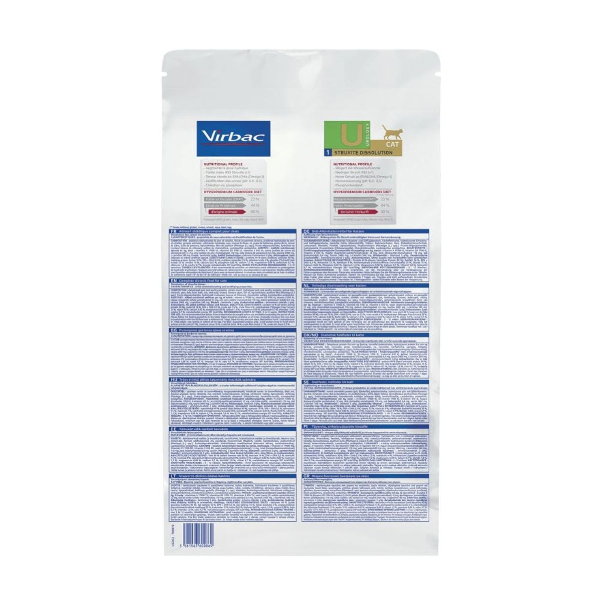 VIRBAC - HPM Virbac 1 Cat Urology Struvite Dissolution 3kg