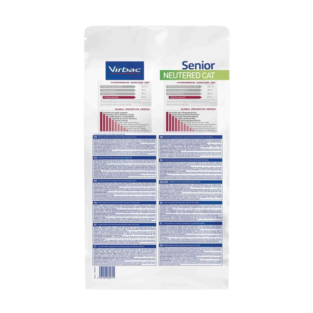 VIRBAC - HPM Virbac Senior Neutered Cat 3 Kg