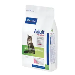 VIRBAC - HPM Adult Neutered & Entire Cat with Salmon 7 kg