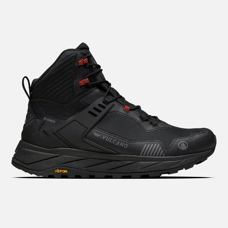 LIPPI - Zapatilla Hombre Atlas Mid Negro Rojo Lippi