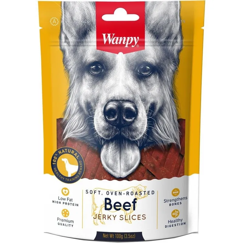 GENERICO - Wanpy Soft Beef Jerky Slices Dog 100 gr