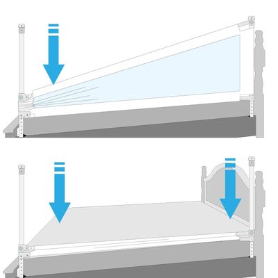 Imagen 2 del producto Baranda de seguridad 200 cm color gris colchones hasta 27 cm