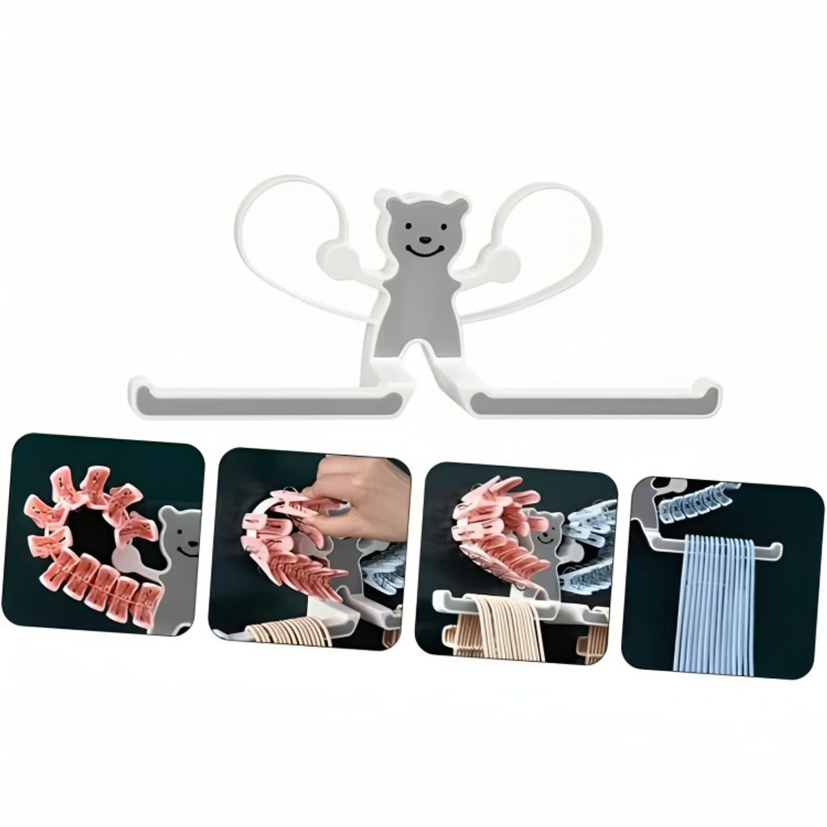 OEM - PERCHA DE OSOS TOALLEROS DE PARED ADHESIVO METAL