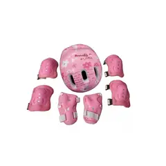 GENERICO - Set Protección Niñas Casco Rodilla Codo Mano Diseño