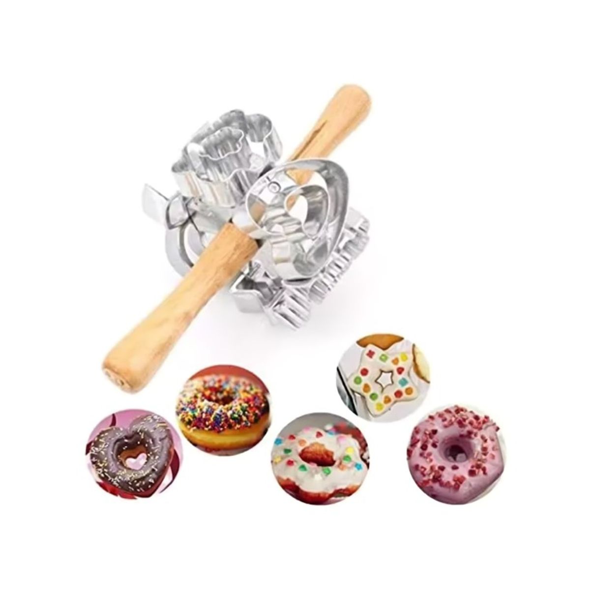 OEM - CORTADOR DE DONAS Giratorio Rosquilla 6 Diseños