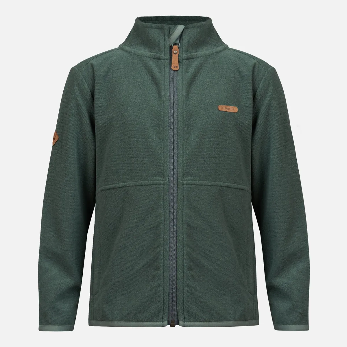 LIPPI - Poleron Niña Stripes Nano-F Full Zip Verde Grisaceo Lippi