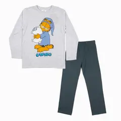 GARFIELD - Pijama Largo Niño Sleep Gris