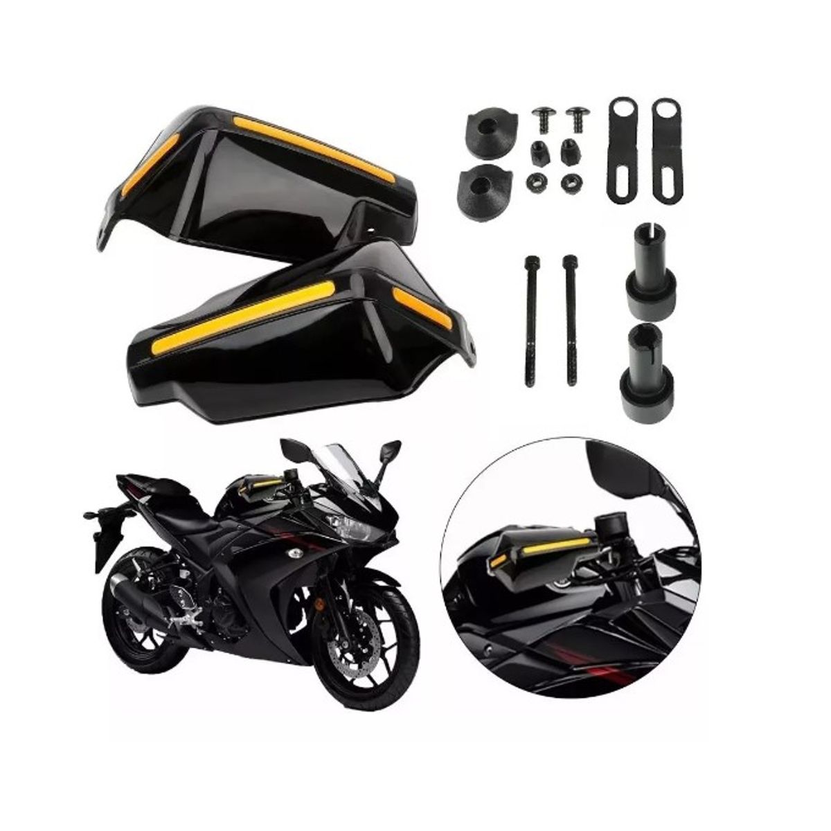 GENERICO - Cubre Puños Para Motos Universales 22mm 78 Manopla