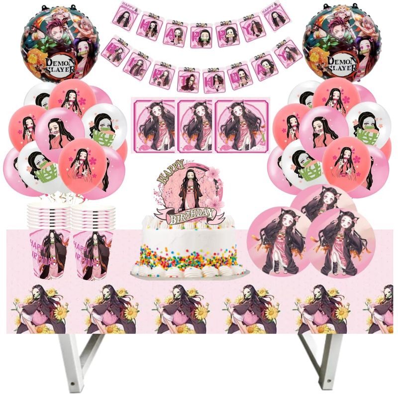 GENERICO - Pack Decoración Globos Cotillón  Nezuko demon slayer