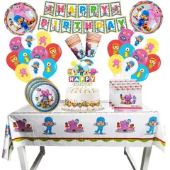 GENERICO - Pack Decoración Globos Cotillón Pocoyo cumpleaños