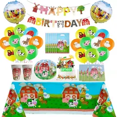 GENERICO - Pack Decoración Globos Cotillón Animales de la granja
