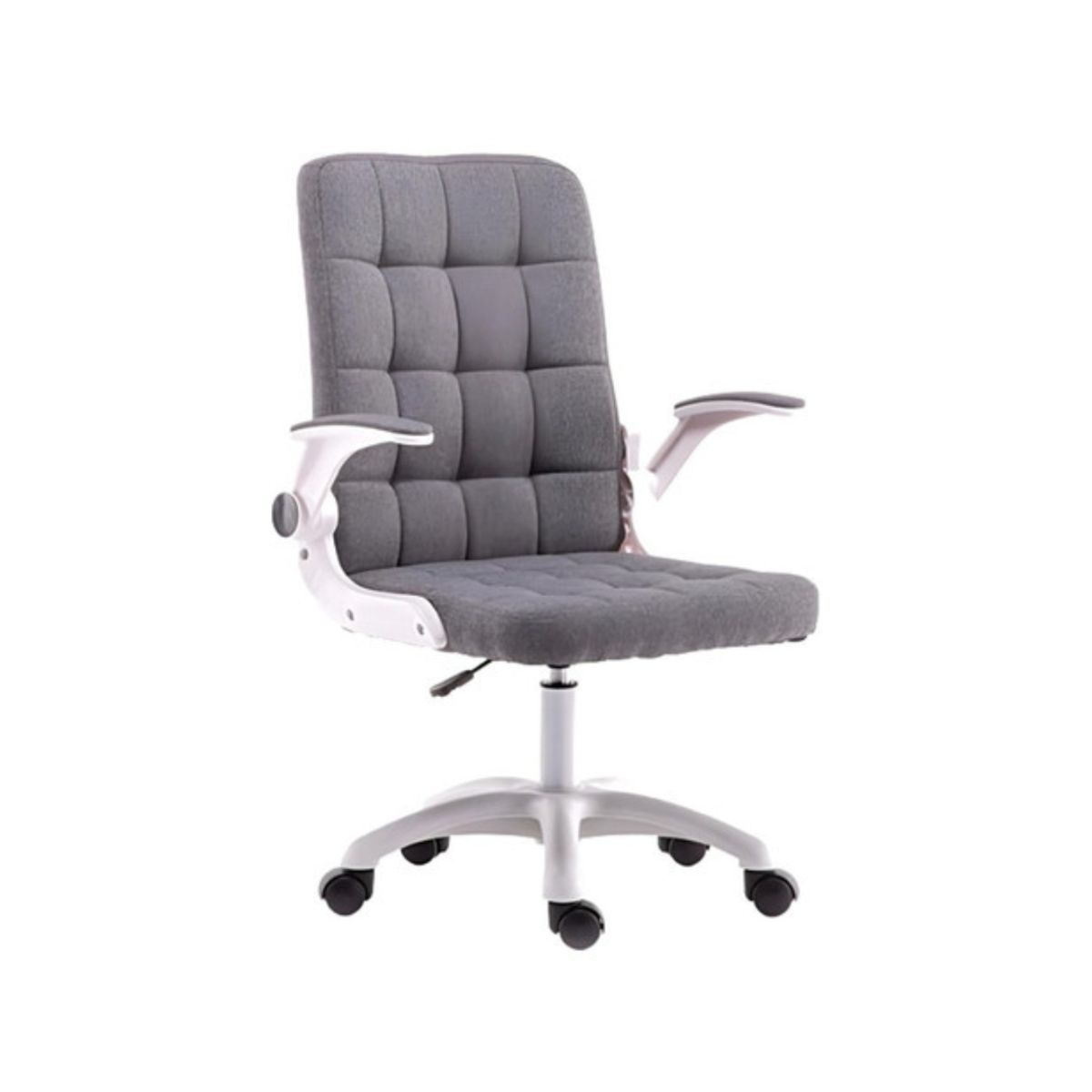 CRUSEC - Silla De Oficina De Tela Altura Ajustable Con Ruedas Color Gris
