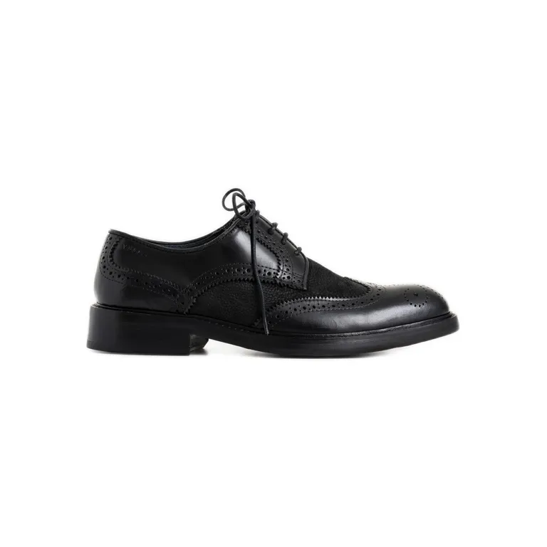 Vélez Zapatos Cordón Solar Cuero Hombre Combinación S Negro